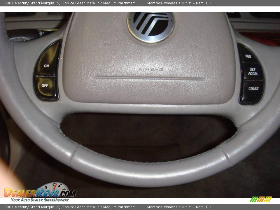 2001 Mercury Grand Marquis LS Spruce Green Metallic / Medium Parchment Photo #19