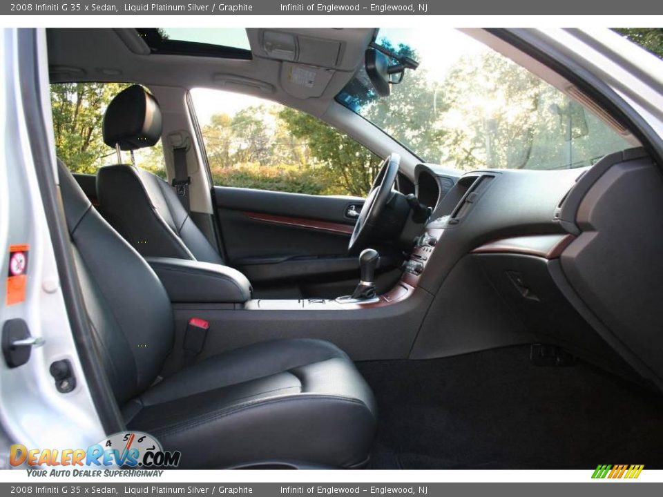 2008 Infiniti G 35 x Sedan Liquid Platinum Silver / Graphite Photo #28