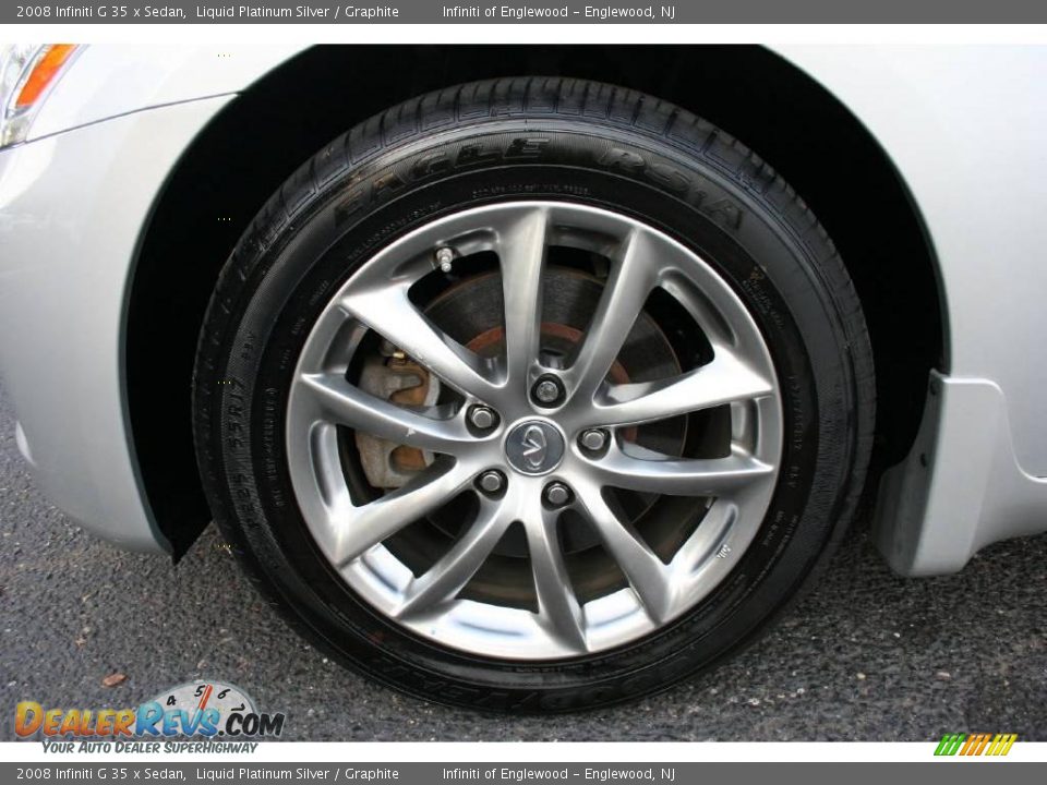 2008 Infiniti G 35 x Sedan Liquid Platinum Silver / Graphite Photo #30