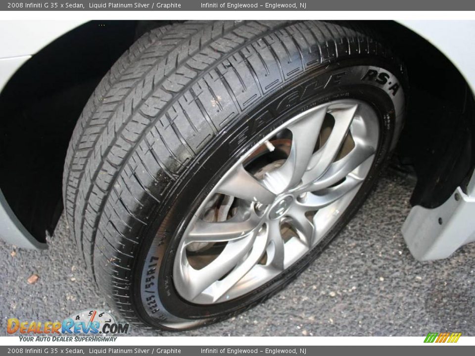 2008 Infiniti G 35 x Sedan Liquid Platinum Silver / Graphite Photo #31