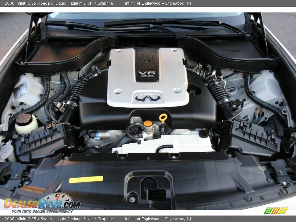 2008 Infiniti G 35 x Sedan Liquid Platinum Silver / Graphite Photo #32