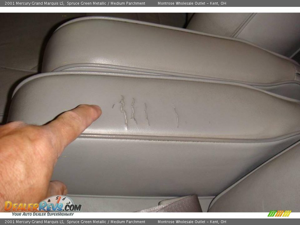 2001 Mercury Grand Marquis LS Spruce Green Metallic / Medium Parchment Photo #34