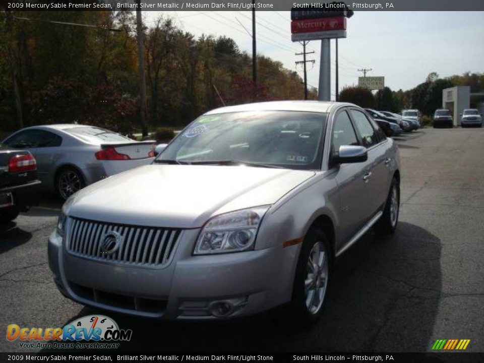 2009 Mercury Sable Premier Sedan Brilliant Silver Metallic / Medium Dark Flint/Light Stone Photo #1