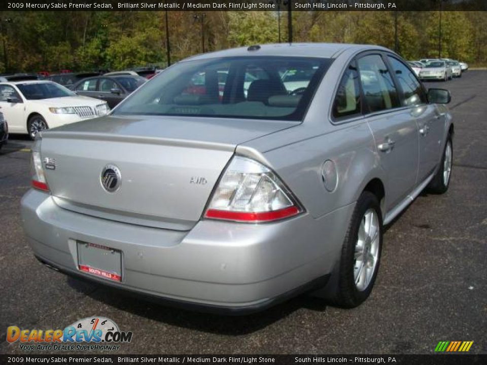 2009 Mercury Sable Premier Sedan Brilliant Silver Metallic / Medium Dark Flint/Light Stone Photo #4