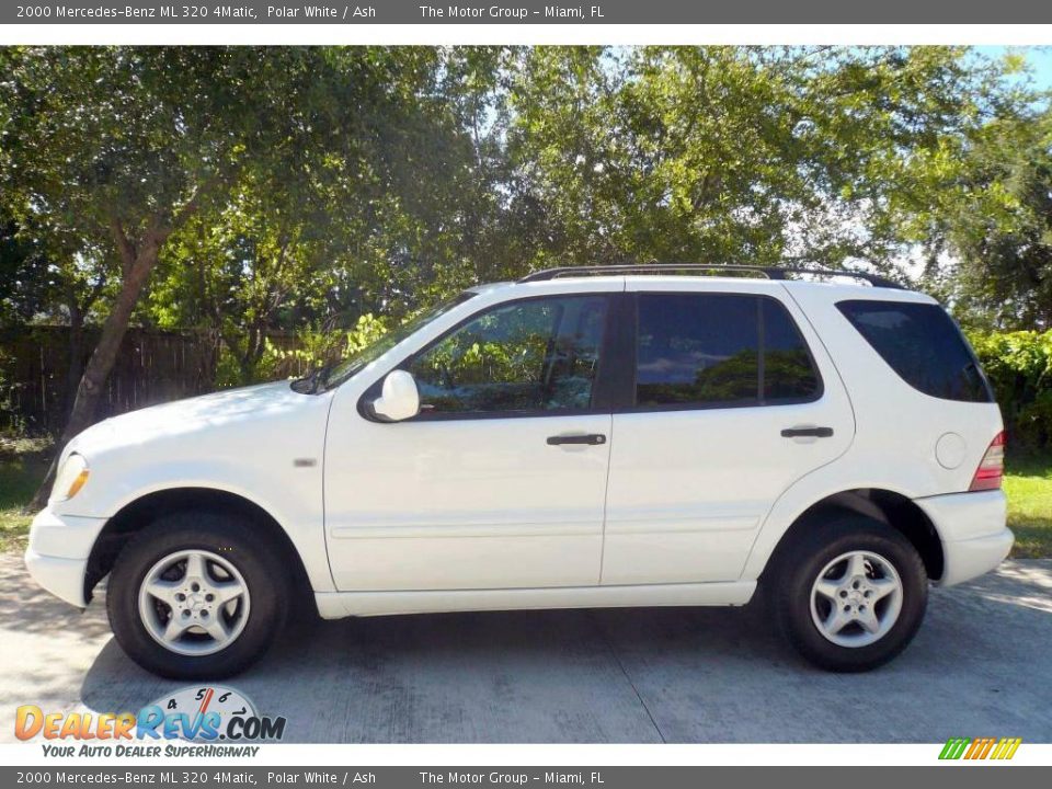 2000 Mercedes-Benz ML 320 4Matic Polar White / Ash Photo #4