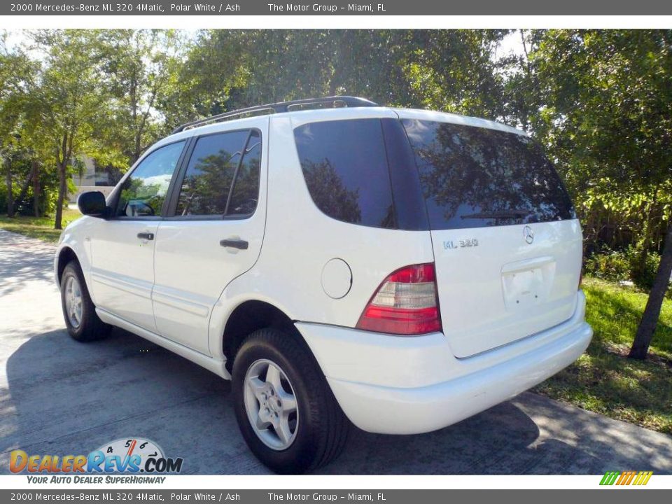 2000 Mercedes-Benz ML 320 4Matic Polar White / Ash Photo #7
