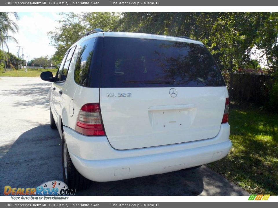 2000 Mercedes-Benz ML 320 4Matic Polar White / Ash Photo #8