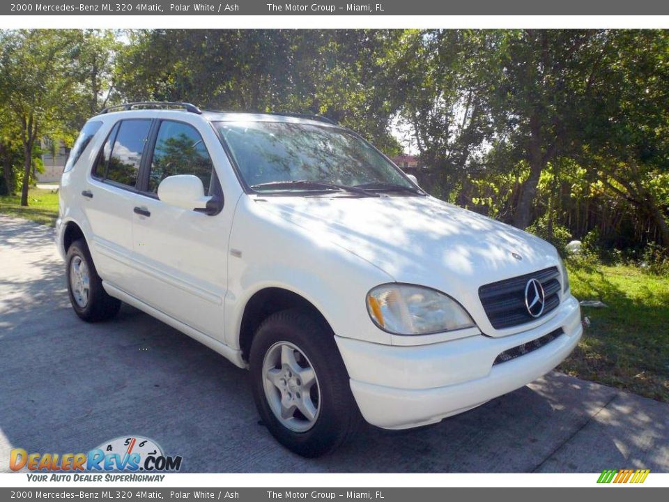2000 Mercedes-Benz ML 320 4Matic Polar White / Ash Photo #14