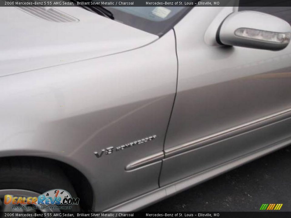 2006 Mercedes-Benz S 55 AMG Sedan Brilliant Silver Metallic / Charcoal Photo #8