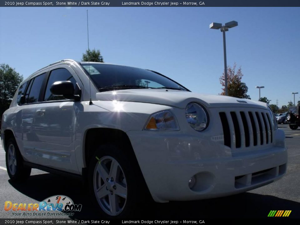 2010 Jeep Compass Sport Stone White / Dark Slate Gray Photo #4