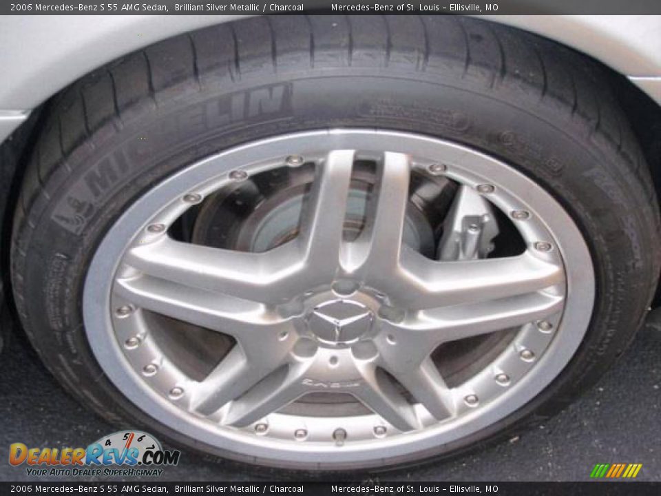 2006 Mercedes-Benz S 55 AMG Sedan Brilliant Silver Metallic / Charcoal Photo #11