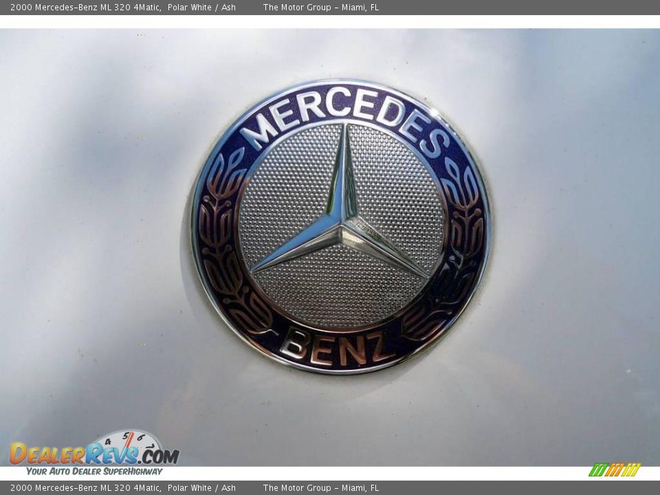 2000 Mercedes-Benz ML 320 4Matic Polar White / Ash Photo #31