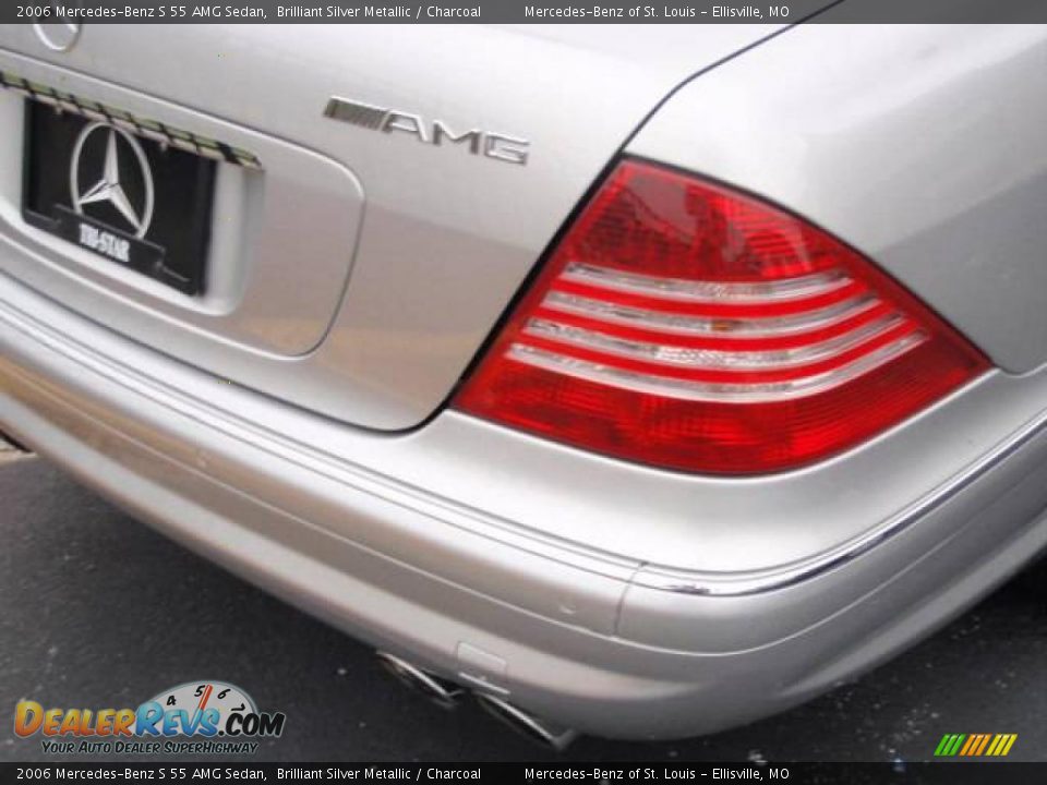 2006 Mercedes-Benz S 55 AMG Sedan Brilliant Silver Metallic / Charcoal Photo #14