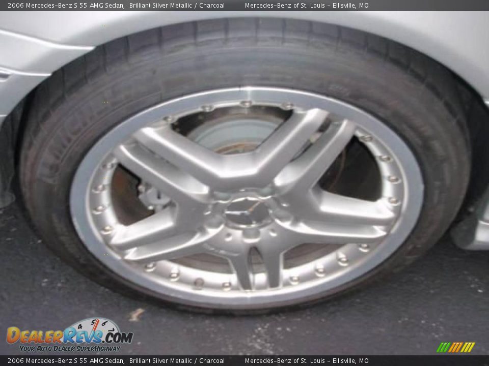 2006 Mercedes-Benz S 55 AMG Sedan Brilliant Silver Metallic / Charcoal Photo #16