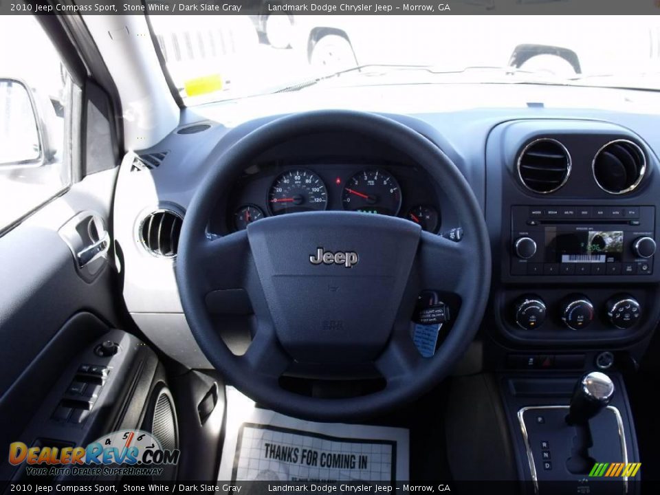 2010 Jeep Compass Sport Stone White / Dark Slate Gray Photo #12