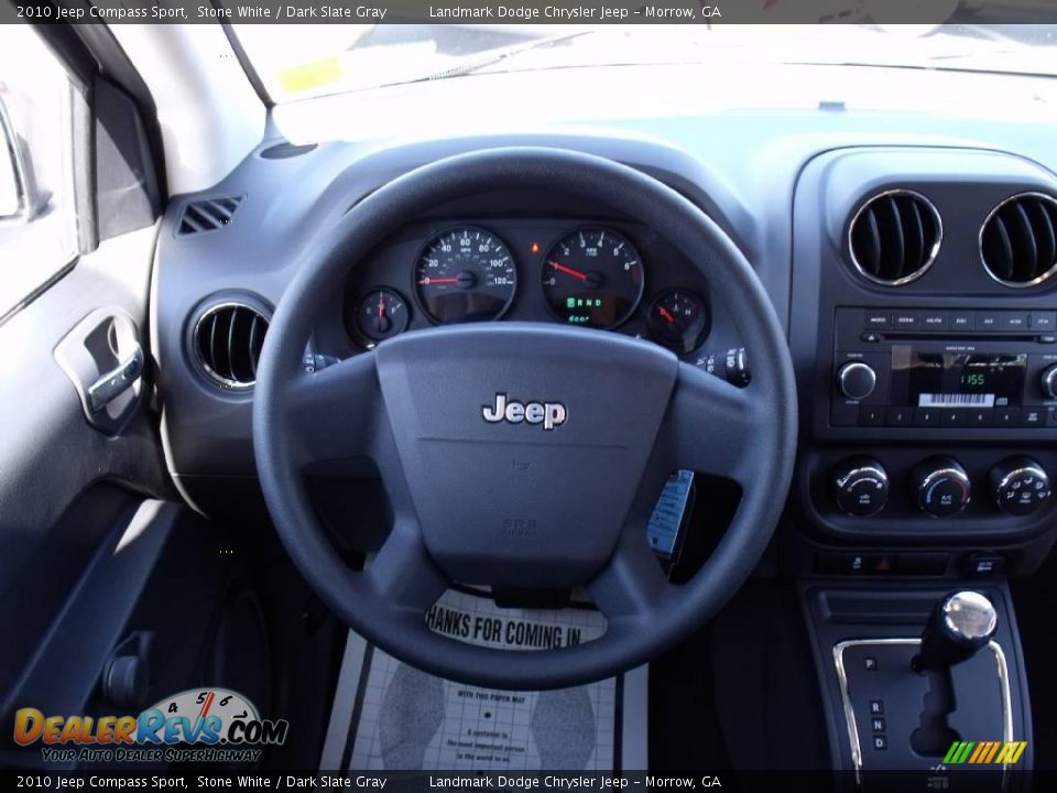 2010 Jeep Compass Sport Stone White / Dark Slate Gray Photo #12