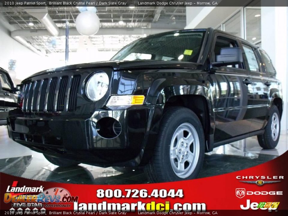 2010 Jeep Patriot Sport Brilliant Black Crystal Pearl / Dark Slate Gray Photo #1