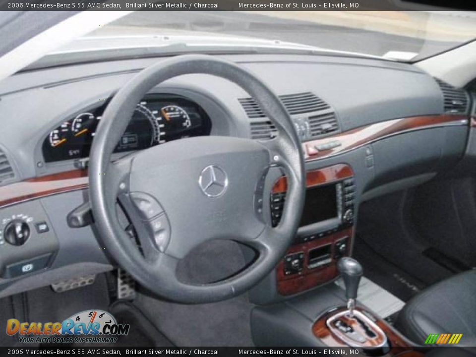 2006 Mercedes-Benz S 55 AMG Sedan Brilliant Silver Metallic / Charcoal Photo #26