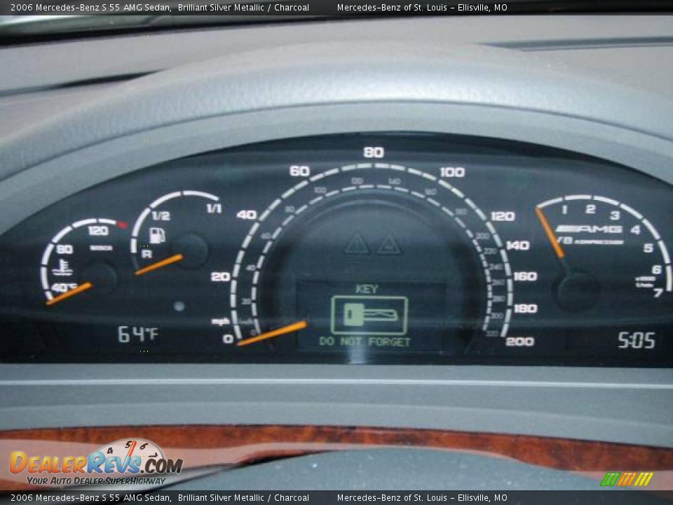 2006 Mercedes-Benz S 55 AMG Sedan Brilliant Silver Metallic / Charcoal Photo #31