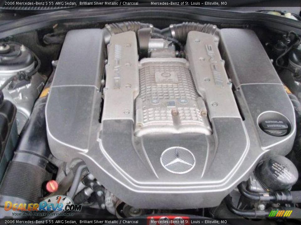 2006 Mercedes-Benz S 55 AMG Sedan Brilliant Silver Metallic / Charcoal Photo #34