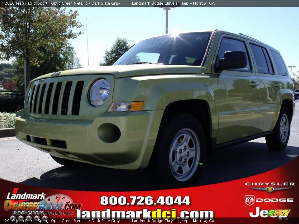 2010 Jeep Patriot Sport Optic Green Metallic / Dark Slate Gray Photo #1