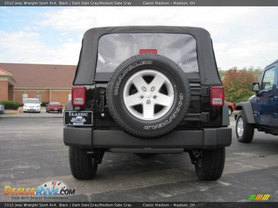 2010 Jeep Wrangler Sport 4x4 Black / Dark Slate Gray/Medium Slate Gray Photo #4