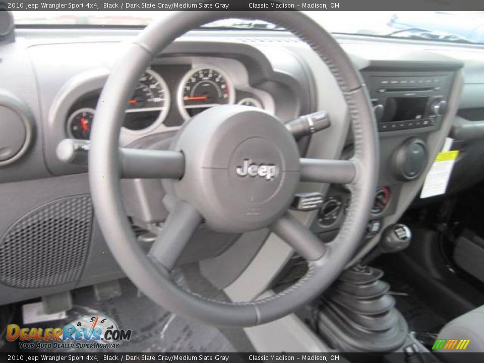 2010 Jeep Wrangler Sport 4x4 Black / Dark Slate Gray/Medium Slate Gray Photo #10
