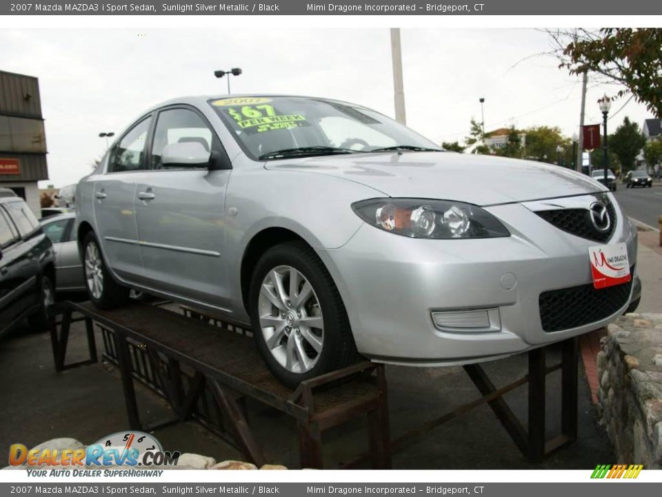 2007 Mazda MAZDA3 i Sport Sedan Sunlight Silver Metallic / Black Photo #3