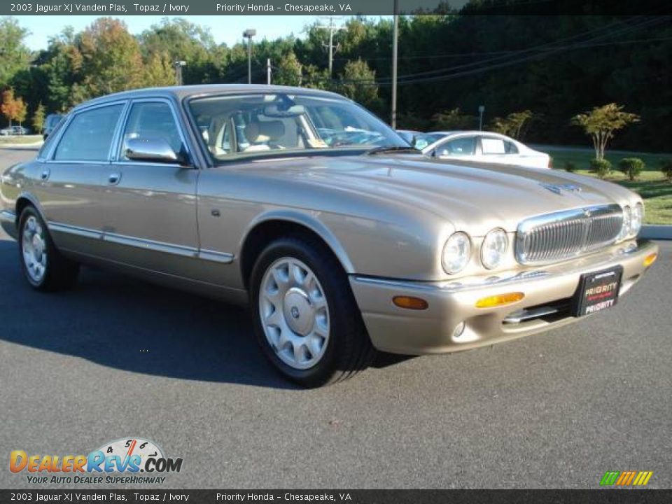 2003 Jaguar XJ Vanden Plas Topaz / Ivory Photo #7