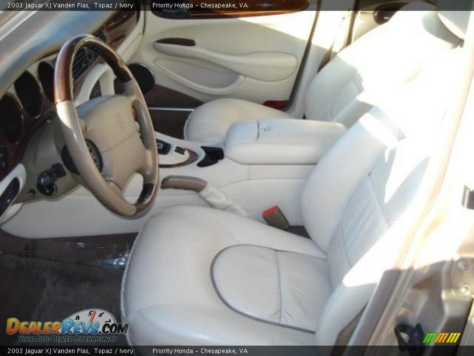 2003 Jaguar XJ Vanden Plas Topaz / Ivory Photo #9