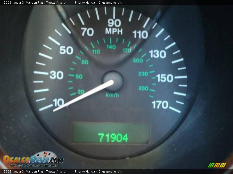 2003 Jaguar XJ Vanden Plas Topaz / Ivory Photo #23
