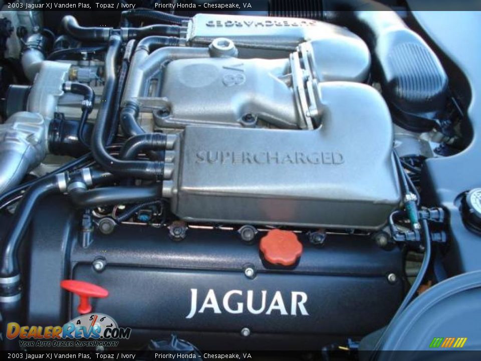 2003 Jaguar XJ Vanden Plas Topaz / Ivory Photo #34