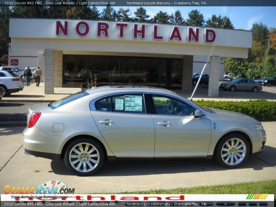 2010 Lincoln MKS FWD Gold Leaf Metallic / Light Camel/Olive Ash Photo #1