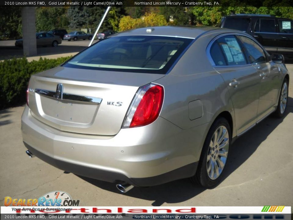 2010 Lincoln MKS FWD Gold Leaf Metallic / Light Camel/Olive Ash Photo #2