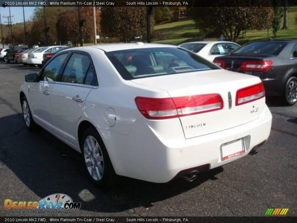 2010 Lincoln MKZ FWD White Platinum Tri-Coat / Steel Gray Photo #2