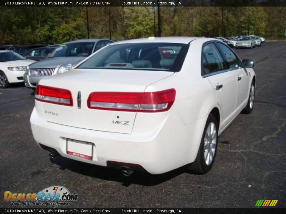2010 Lincoln MKZ FWD White Platinum Tri-Coat / Steel Gray Photo #4