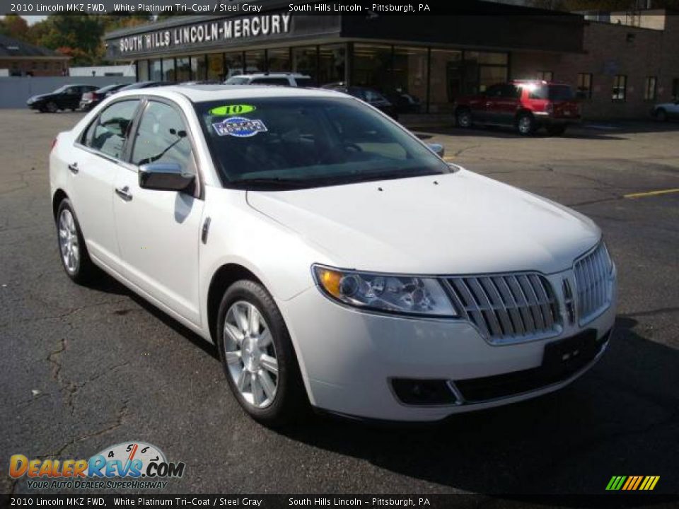 2010 Lincoln MKZ FWD White Platinum Tri-Coat / Steel Gray Photo #5