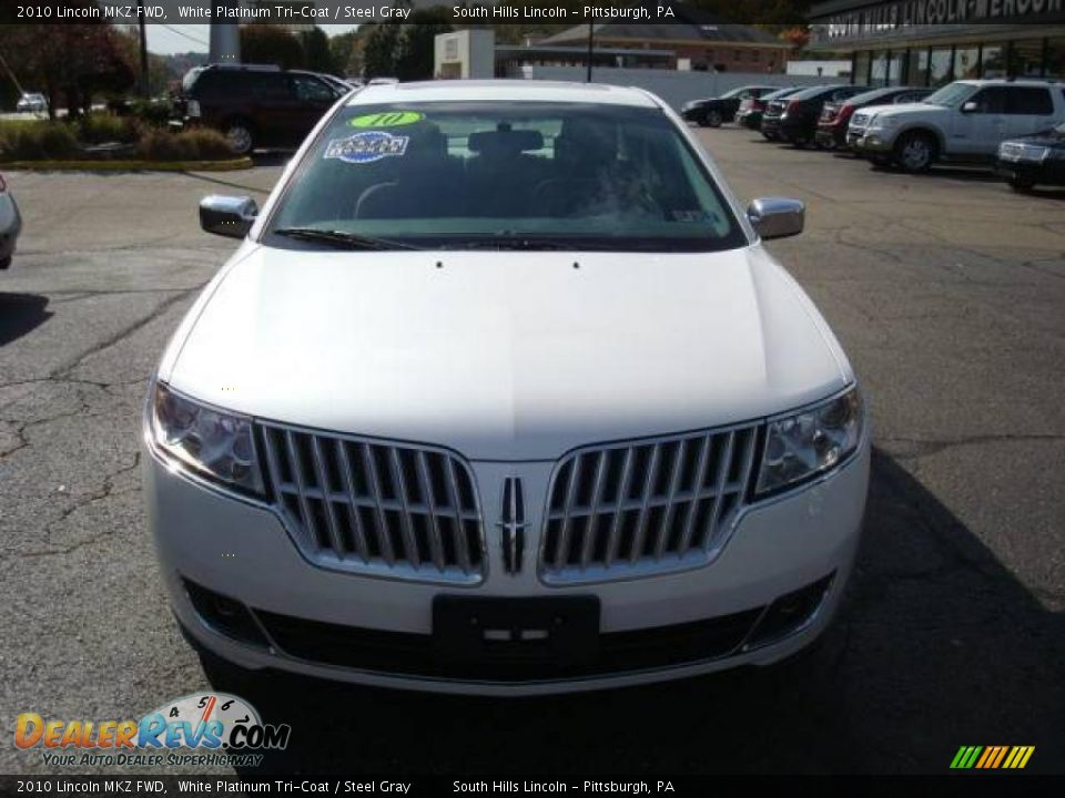 2010 Lincoln MKZ FWD White Platinum Tri-Coat / Steel Gray Photo #6