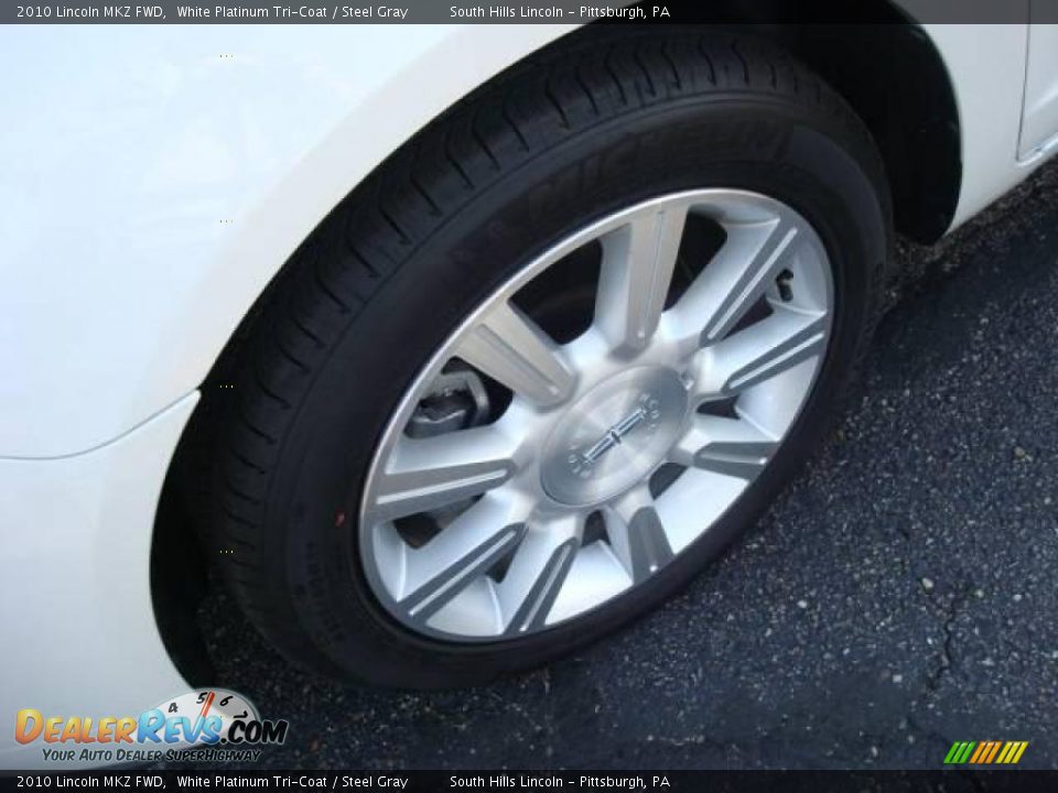 2010 Lincoln MKZ FWD White Platinum Tri-Coat / Steel Gray Photo #7