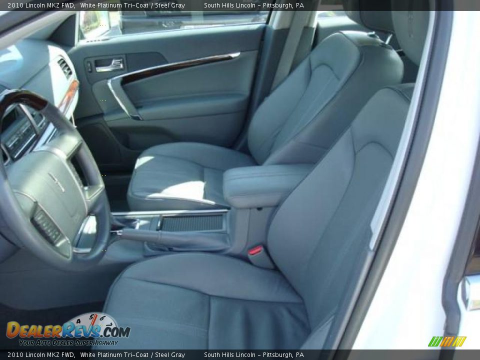 2010 Lincoln MKZ FWD White Platinum Tri-Coat / Steel Gray Photo #8
