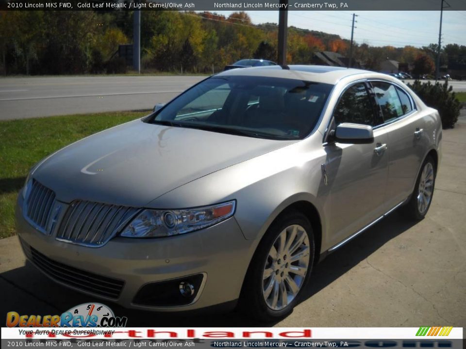 2010 Lincoln MKS FWD Gold Leaf Metallic / Light Camel/Olive Ash Photo #12