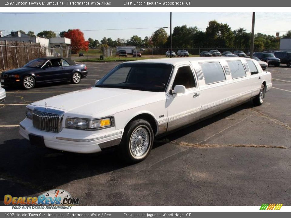 1997 Lincoln Town Car Limousine Performance White / Red Photo #1