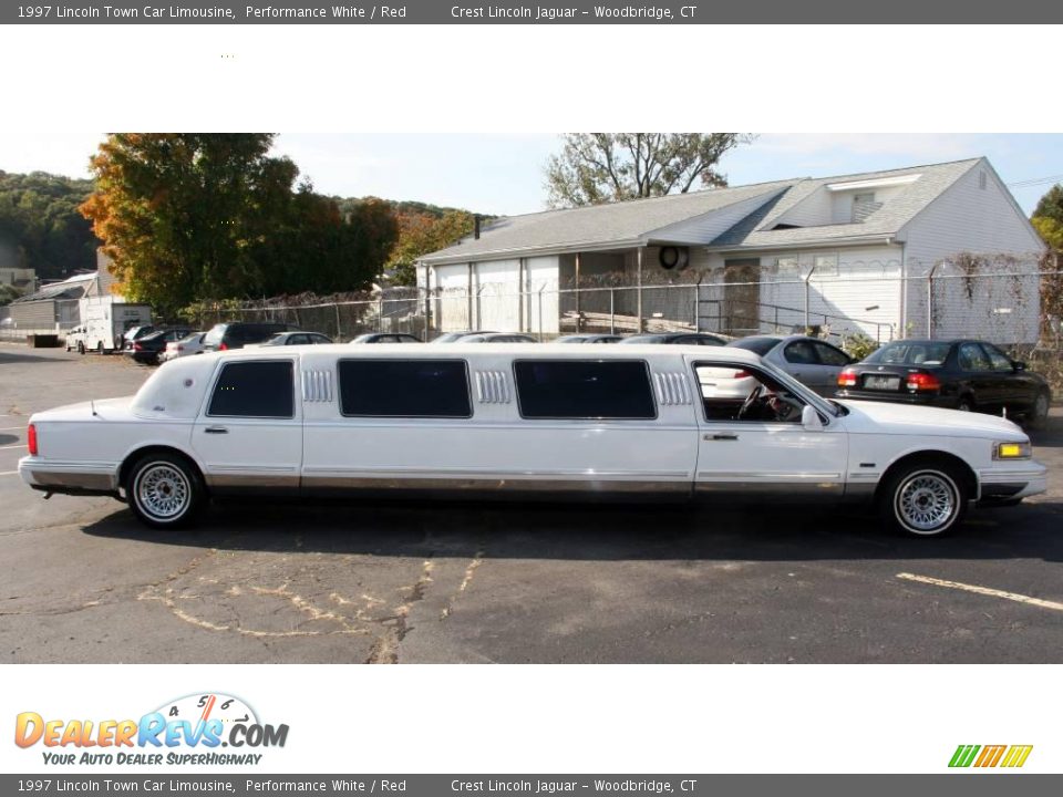 1997 Lincoln Town Car Limousine Performance White / Red Photo #4