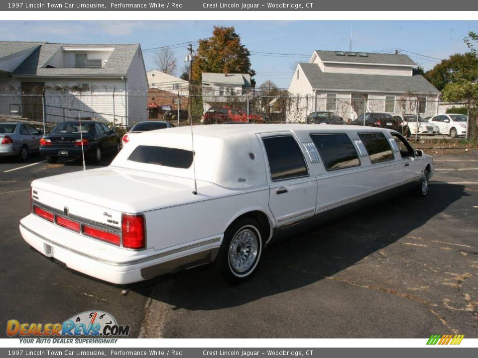 1997 Lincoln Town Car Limousine Performance White / Red Photo #5