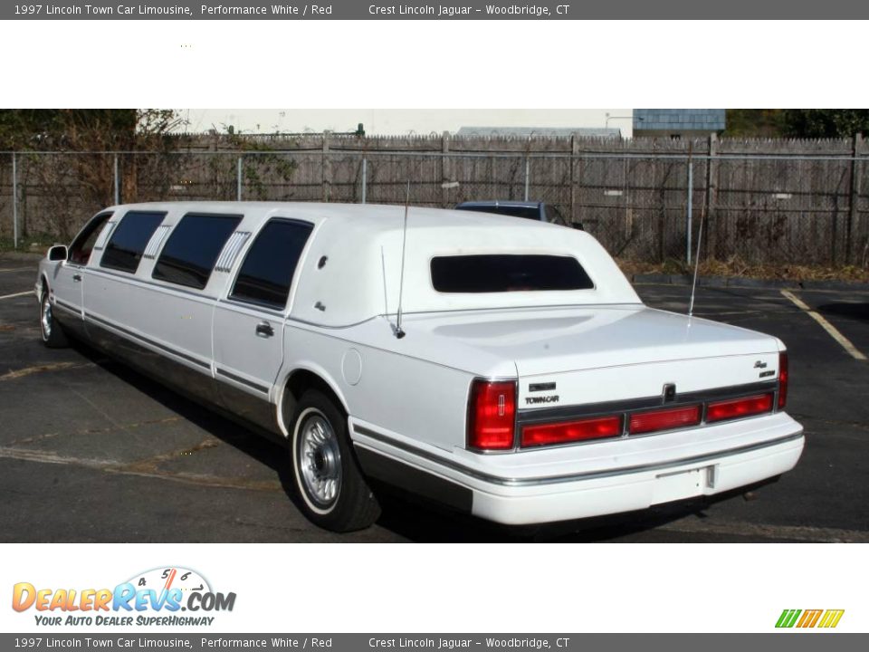 1997 Lincoln Town Car Limousine Performance White / Red Photo #7