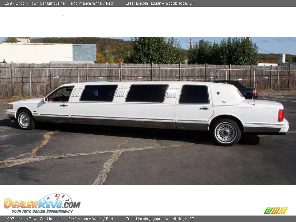 1997 Lincoln Town Car Limousine Performance White / Red Photo #8