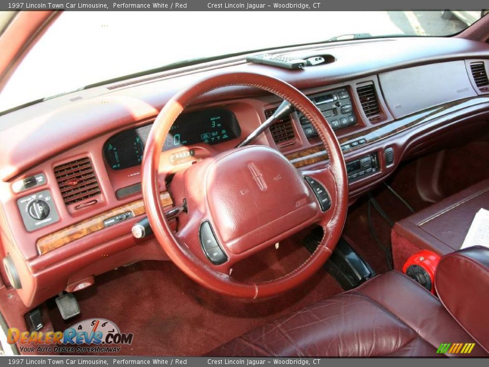 1997 Lincoln Town Car Limousine Performance White / Red Photo #10