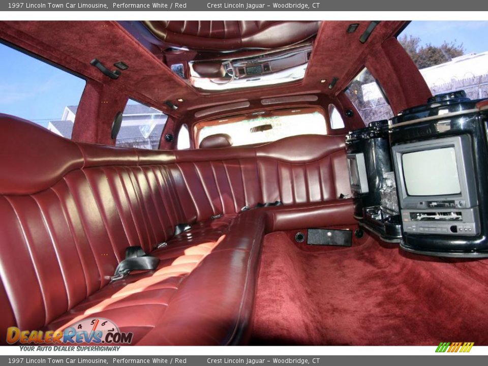 1997 Lincoln Town Car Limousine Performance White / Red Photo #13
