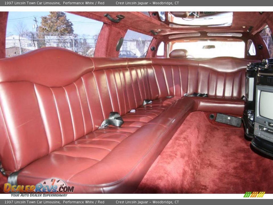1997 Lincoln Town Car Limousine Performance White / Red Photo #15