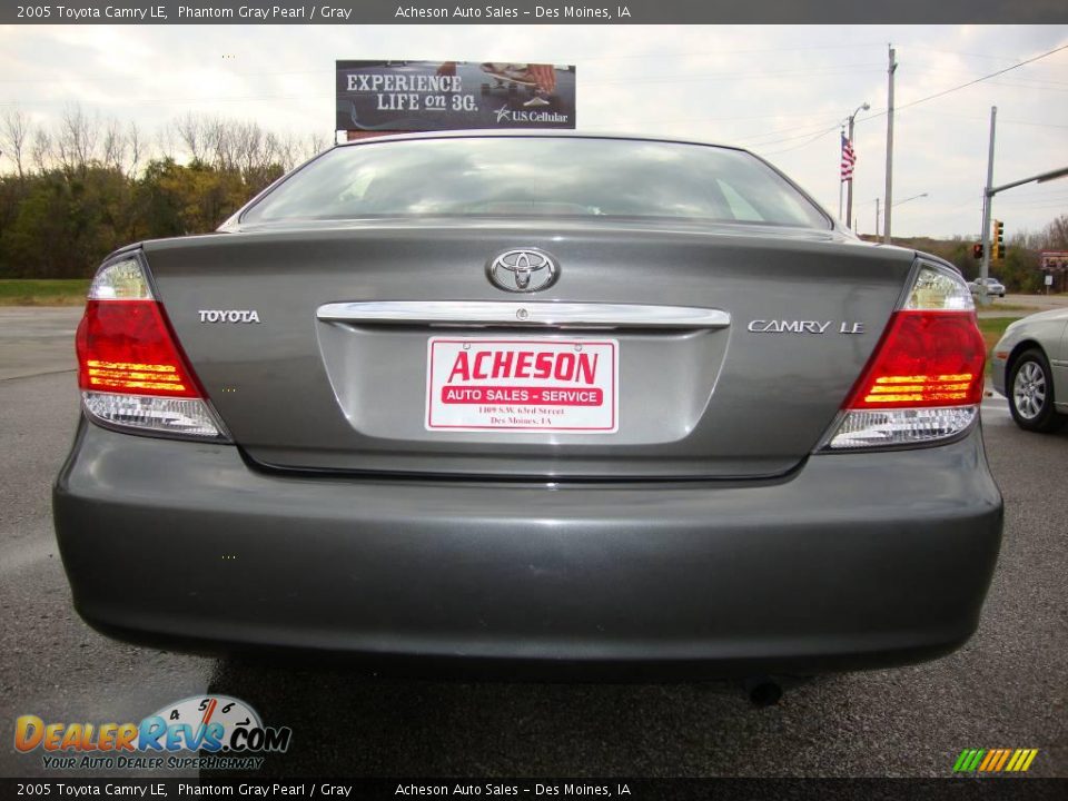 2005 Toyota Camry LE Phantom Gray Pearl / Gray Photo #4